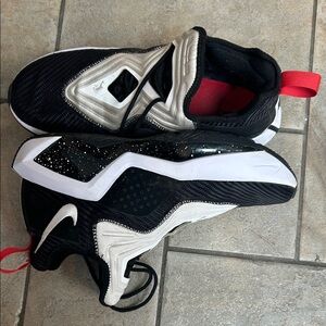 Nike LeBron Soldier 14-Black and White Athletic Shoes